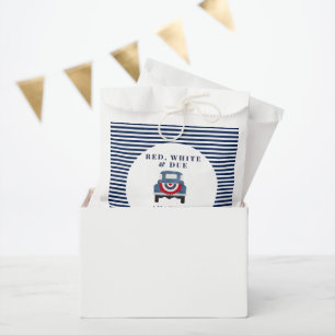 Sachets En Papier Rouge blanc et bleu Baby shower Favoriser