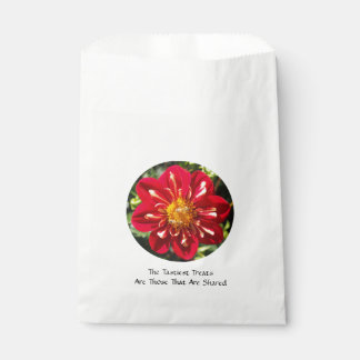 Sachets En Papier Rouge Dahlia avec paire d'abeilles - Sac Faveur Bl