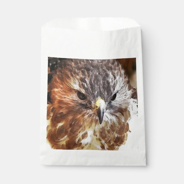 SACHETS EN PAPIER ROUGE TAILLÉ HAWK (Devant)