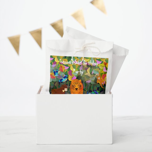 Sachets En Papier Roulon indien de la Jungle asiatique Tiger Soleil  (Fête)