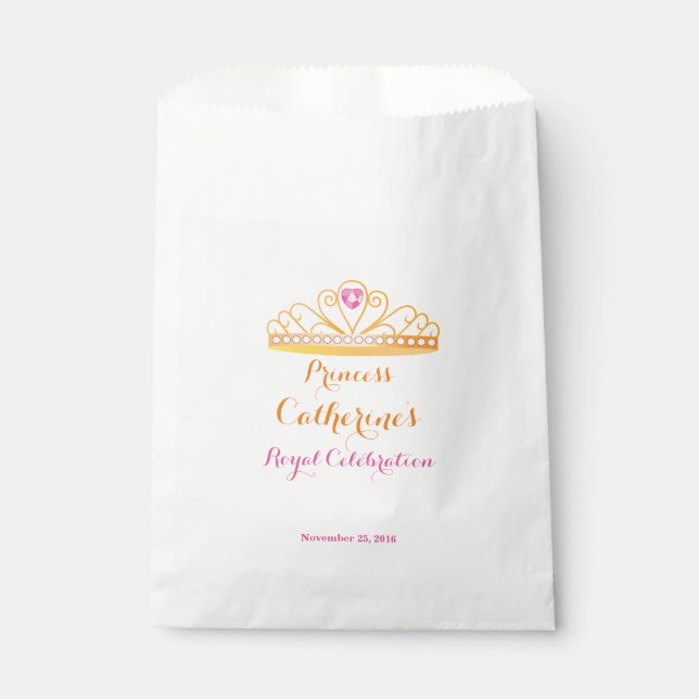 Sachets En Papier Royal Princess Celebration Favoriser le sac (Devant)