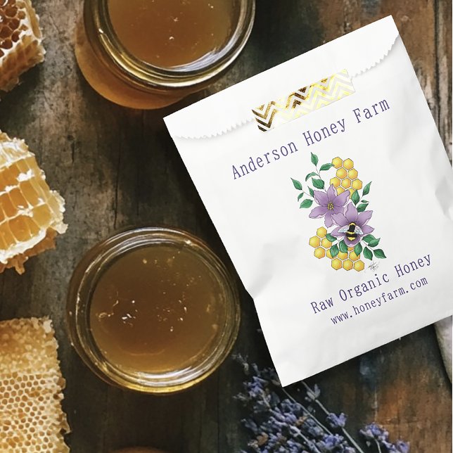 Sachets En Papier Ruche Jaune Lavande (Créateur téléchargé)