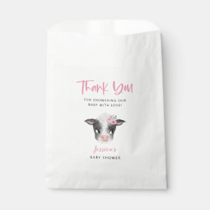 Sachets En Papier Rustic Cow Farm thème Baby shower fille