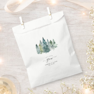 Sachets En Papier Rustique minimaliste Mariage d'aquarelle Pines