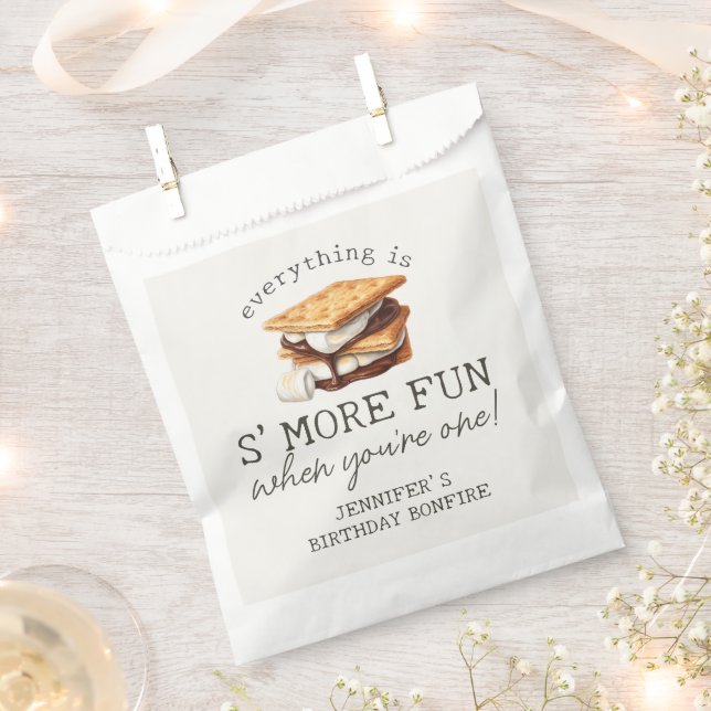 Sachets En Papier S’mores Fall Bonfire Outdoor First Birthday (Coupé)