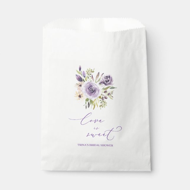 Sachets En Papier Sac à Faveurs Floral Violet (Devant)