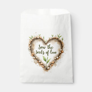 Sachets En Papier Sac à Faveurs pour Semer des Graines d'Amour - Cœu