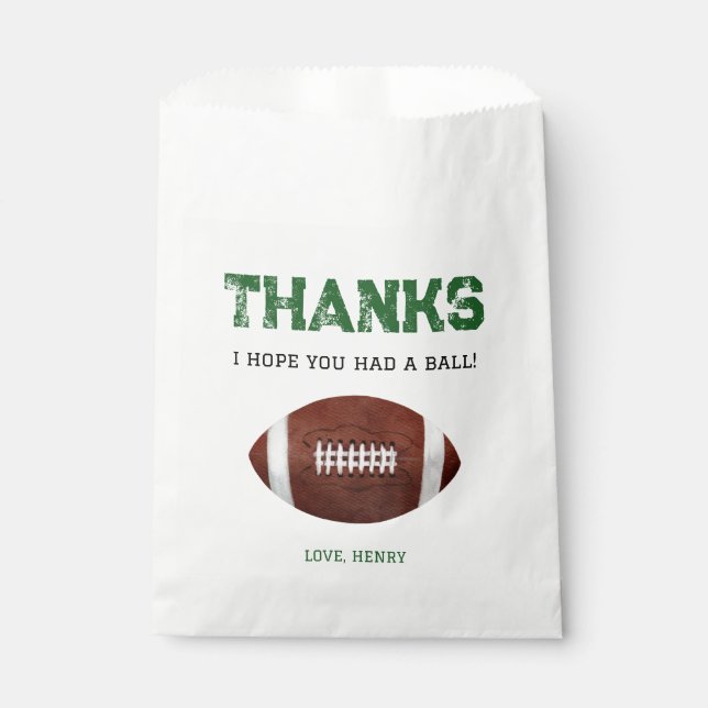 Sachets En Papier Sac à goodie de football - Anniversaire Favoriser (Devant)