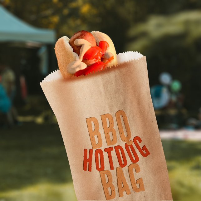 Sachets En Papier Sac à papier pour aliments Hot Dog BBQ (Perfect brown paper bags for your hot dog party)