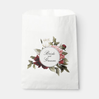 Sachets En Papier Sac-cadeau avec bouquet de pivoines en Bourgogne e