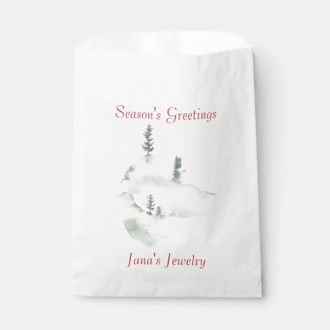 Sachets En Papier Sac cadeau d'affaires de la scène d'hiver (Devant)