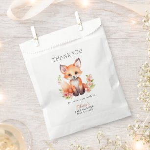 Sachets En Papier Sac cadeau de fête prénatale Bébé Renard de la for