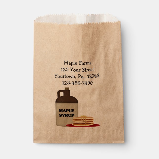 Sachets En Papier Sac d'affaires de sirop d'érable (Devant)