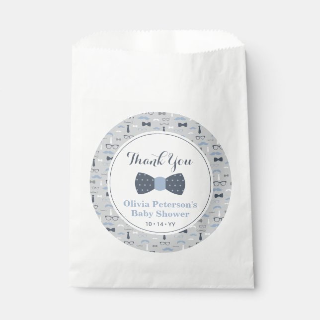 Sachets En Papier Sac de Cravate de Baby shower de Bow Favoriser (Devant)