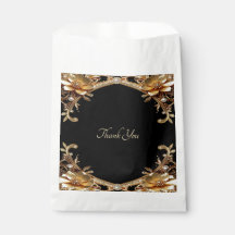 Sac de faveur de cadre doré élégant