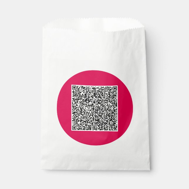 Sachets En Papier Sac de faveur de code QR personnalisé (Devant)