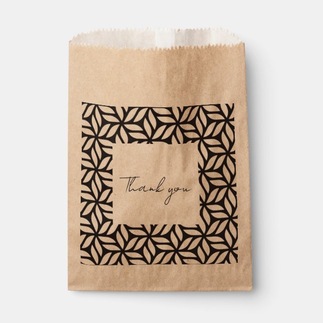 Sachets En Papier Sac de faveur de conception géométrique (Devant)