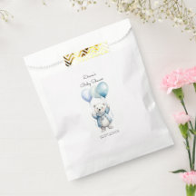 Sac de faveur de douche de bébé ours polaire migno