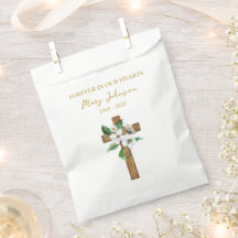 Sac de faveur de funérailles Jasmine Cross