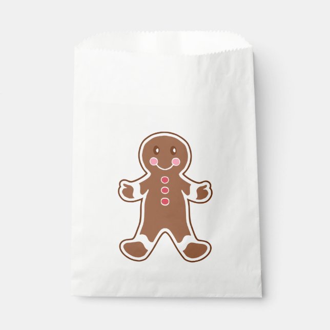 Sachets En Papier Sac de faveur de garçon de pain d'épice (Devant)