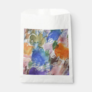 Sachets En Papier Sac de faveur de giclure de couleur
