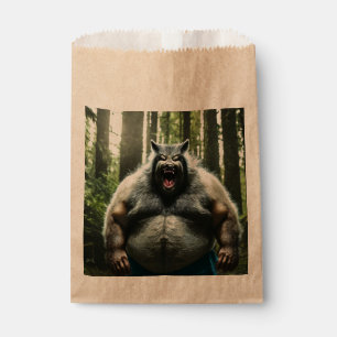 Sachets En Papier Sac de faveur de Kraft Loup-garou qui a mangé tout