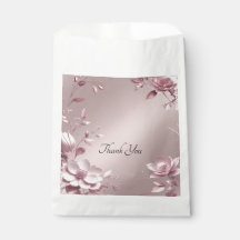 Sac de faveur floral rose délicat