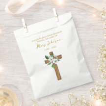 Sac de faveur funéraire contenant un paquet de gra