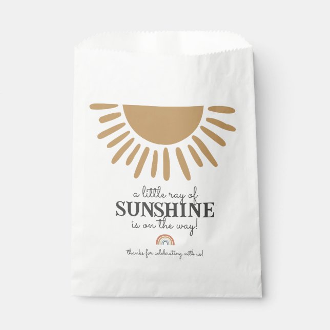 Sachets En Papier sac de faveur soleil pour baby shower ou anniversa (Devant)