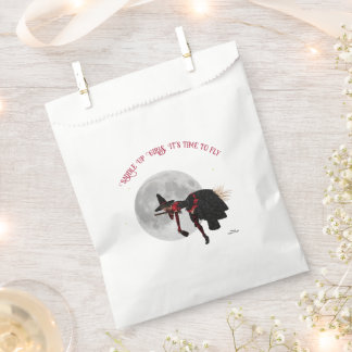 Sachets En Papier Sac de fête de sorcière ivre sur balai volant