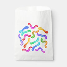 Sac de fête de vers de gomme colorés