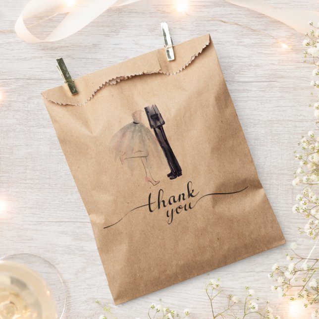 Sachets En Papier Sac de Merci de danse mariée et de chambre (Coupé)