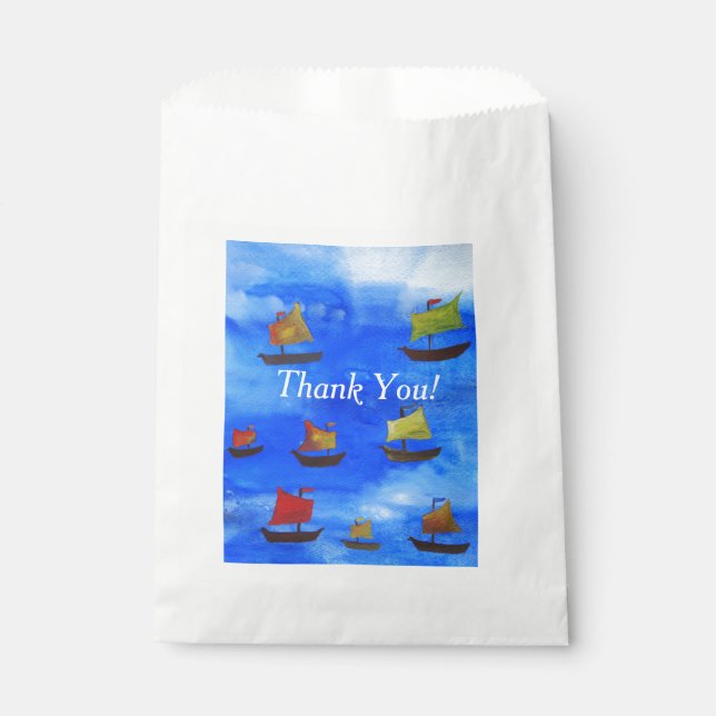 Sachets En Papier Sac de préférence blanc personnalisé (Devant)