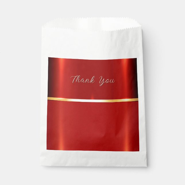 Sachets En Papier Sac de préférence rouge simple (Devant)