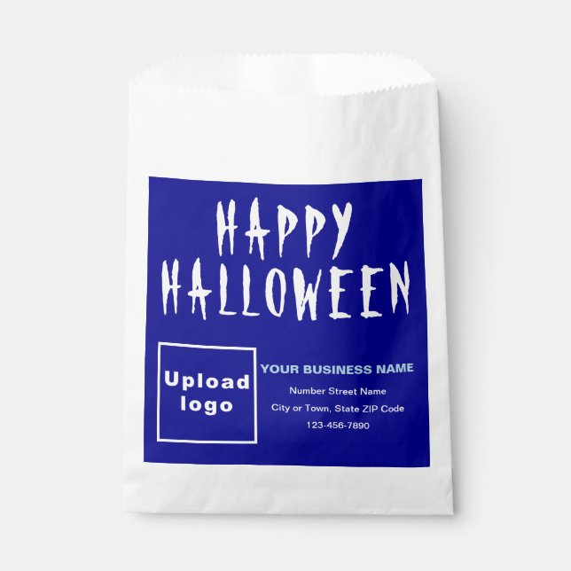 Sachets En Papier Sac en papier Arrière - plan bleu Halloween (Devant)