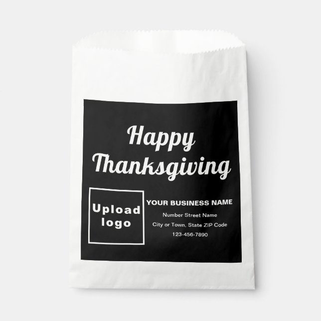 Sachets En Papier Sac en papier Arrière - plan noir Thanksgiving Bus (Devant)