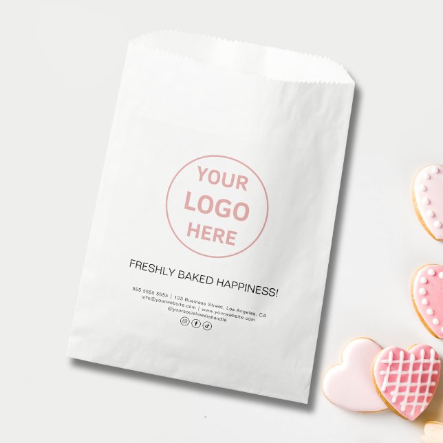 Sachets En Papier Sac en papier de la boulangerie moderne personnali (Modern Custom Logo Bakery Paper Bag)