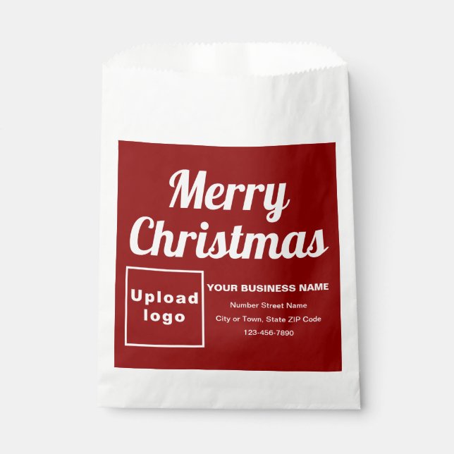 Sachets En Papier Sac en papier rouge pour affaires de Noël (Devant)