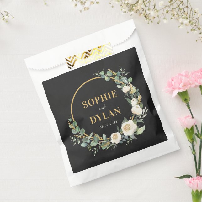 Sachets En Papier Sac Faveur de mariage floral Hoop (Scellé)