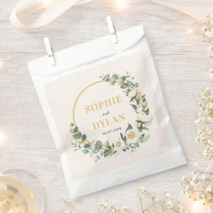 Sachets En Papier Sac Faveur de mariage floral Hoop