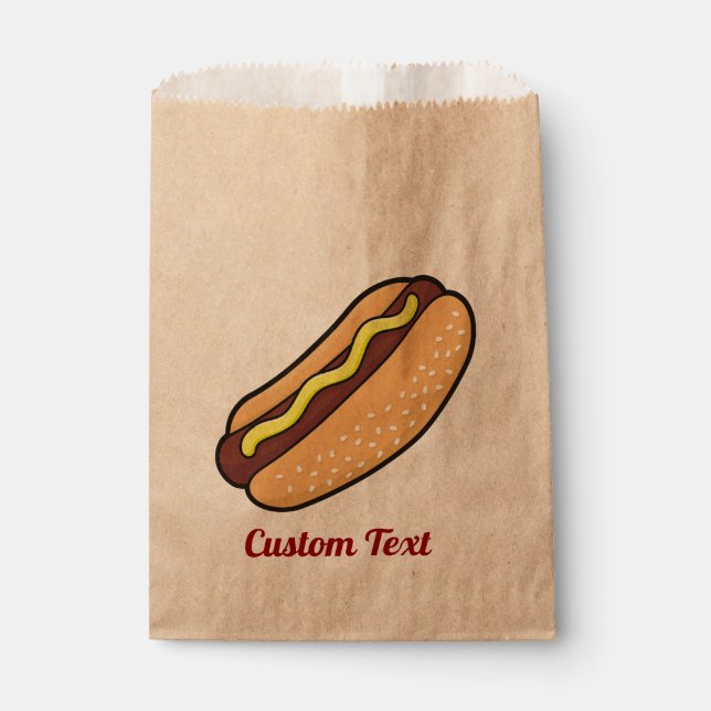 Sachets En Papier Sac Faveur Hotdog (Devant)