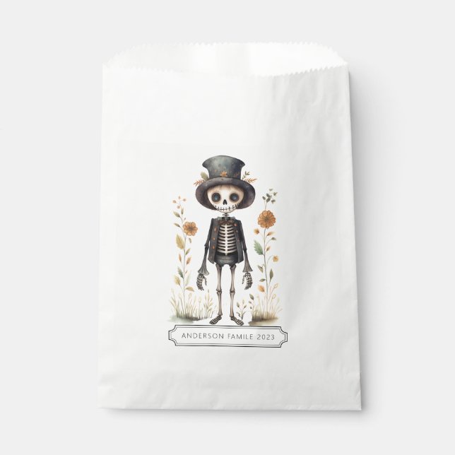 Sachets En Papier Sac Faveur Squelette (Devant)