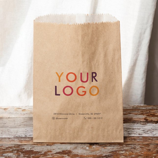 Sachets En Papier Sac Favoriser le logo de l'entreprise (Créateur téléchargé)