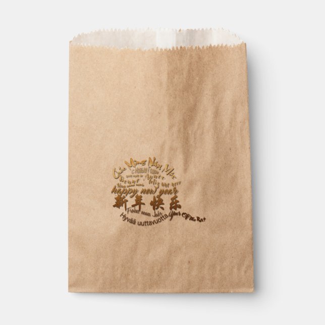 Sachets En Papier Sac International Gold Wives Rat New Year 2020 F (Devant)