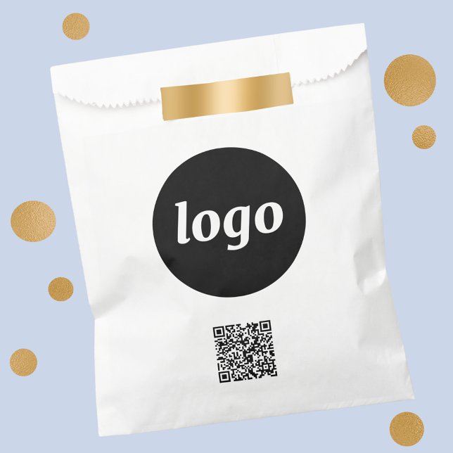 Sachets En Papier Sac papier de code QR promotionnel simple Logo pro (Logo QR code business promotional packaging paper bag)