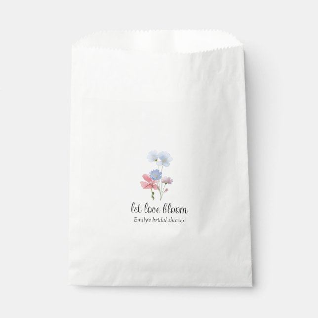 Sachets En Papier Sachets de Fleurs Sauvages pour Mariage Amour en F (Devant)