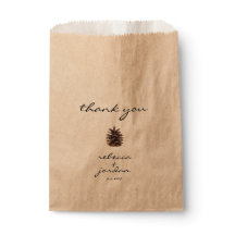 Sacs-cadeaux de Merci de pin rustique