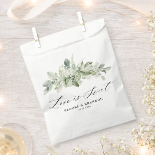 Sachets En Papier Sage Green Eucalyptus Minimaliste Mariage botaniqu