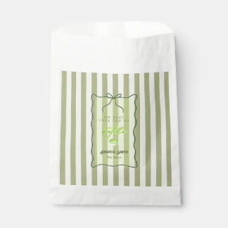 Sachets En Papier Sage Green Stripes Love So Matcha Baby Shower