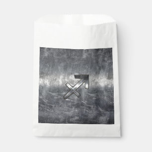Sachets En Papier Sagittarius Zodiac Grunge en acier déprimé